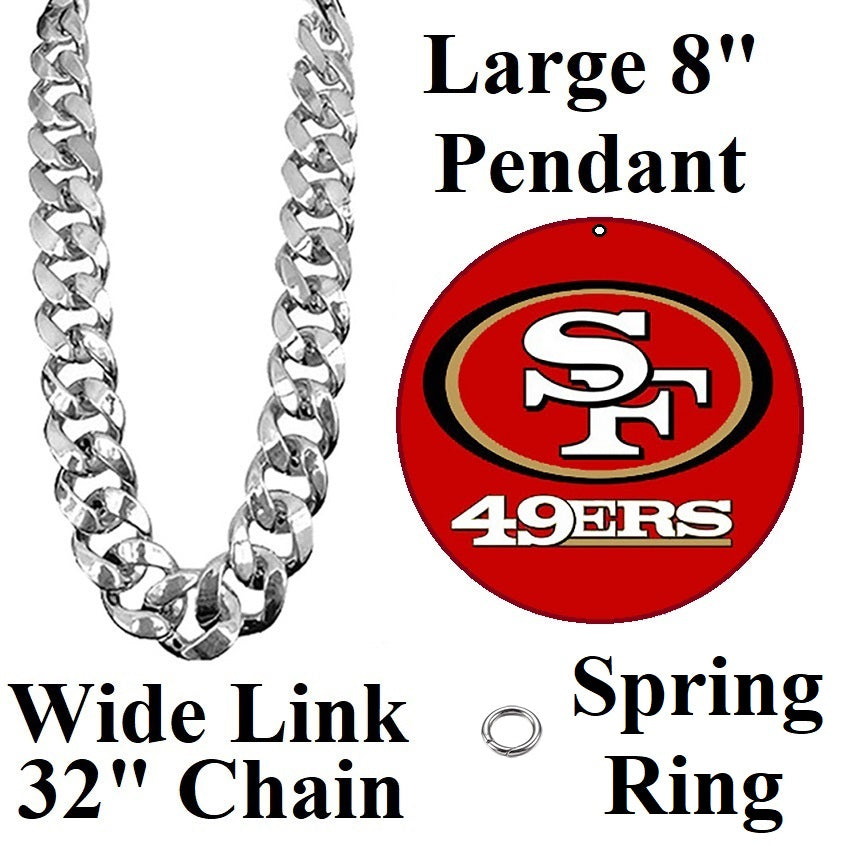 NFL San Francisco 49ers 3D Fan Chain Necklace Foam (Gold Chain)