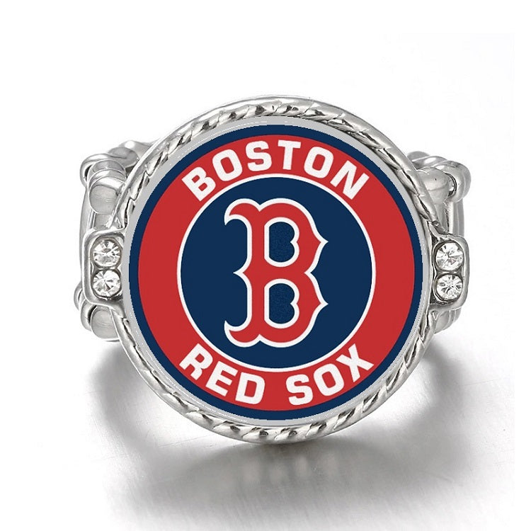 Boston Red Sox Women's Adjustable Silver Ring w Gift Pkg D12