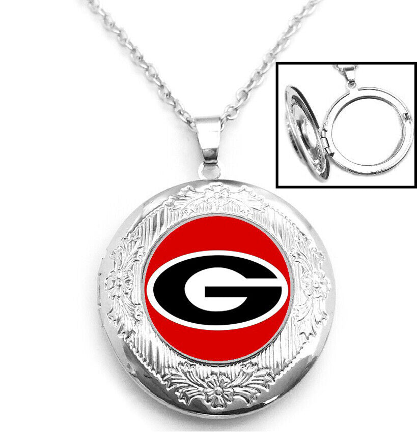 Special University Georgia Bulldogs Womens Sterling Silver Necklace, Locket D16