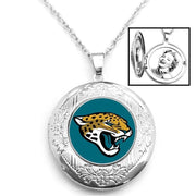 Jacksonville Jaguars Womens 925 Silver 20" Link Chain Necklace, Photo Locket D16