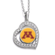 Minnesota Golden Gophers Womens Sterling Silver Link Chain Necklace And Pend.D19