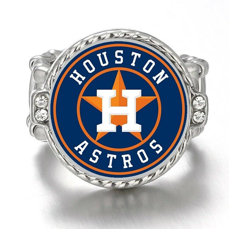 Houston Astros Women'S Adjustable Silver Ring W Gift Pkg D12