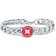Nebraska Cornhuskers Mens Link Chain Bracelet University State Football Gift D4