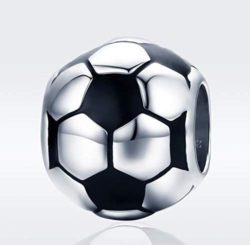 3 Pc Set Soccer Ball Charms Sterling Silver European Bead Charm For Bracelet
