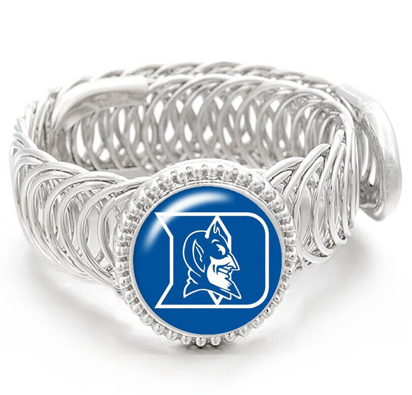 Duke Blue Devils Mens Silver Adjustable Chain Bracelet Jewelry University D11