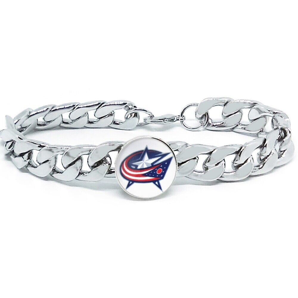 Columbus Blue Jackets Hockey Gift Men'S Women'S Stainless Steel Bracelet D4