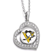 Pittsburgh Penguins Womens Sterling Silver Link Chain Necklace With Pendant D19