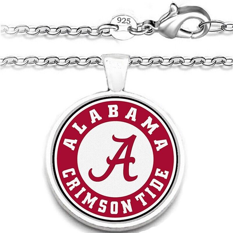 Alabama Crimson Tide Mens Womens Sterling Silver Chain Necklace College A1