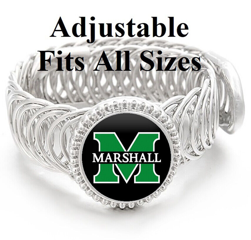 Marshall University Mens Silver Adjustable Chain Bracelet Jewelry Gift D11
