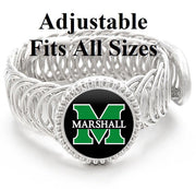 Marshall University Mens Silver Adjustable Chain Bracelet Jewelry Gift D11