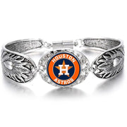 Special Houston Astros Women'S Sterling Silver Bracelet Baseball W Gift Pkg D3R