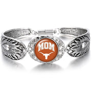 Mom University Of Texas Longhorns Women'S Sterling Silver Bracelet Gift D3