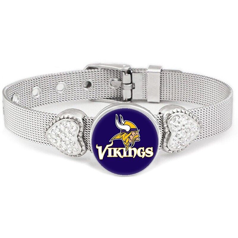 Minnesota Vikings Womens Adjustable Silver Bracelet Jewelry Gift D26
