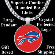 Buffalo Bills Mens Womens Stainless Steel 20" Chain Link Pendant Necklace D30