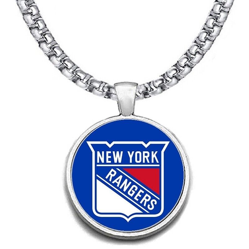 Large New York Ny Rangers 24" Necklace Stainless Chain Hockey Free Ship' D30