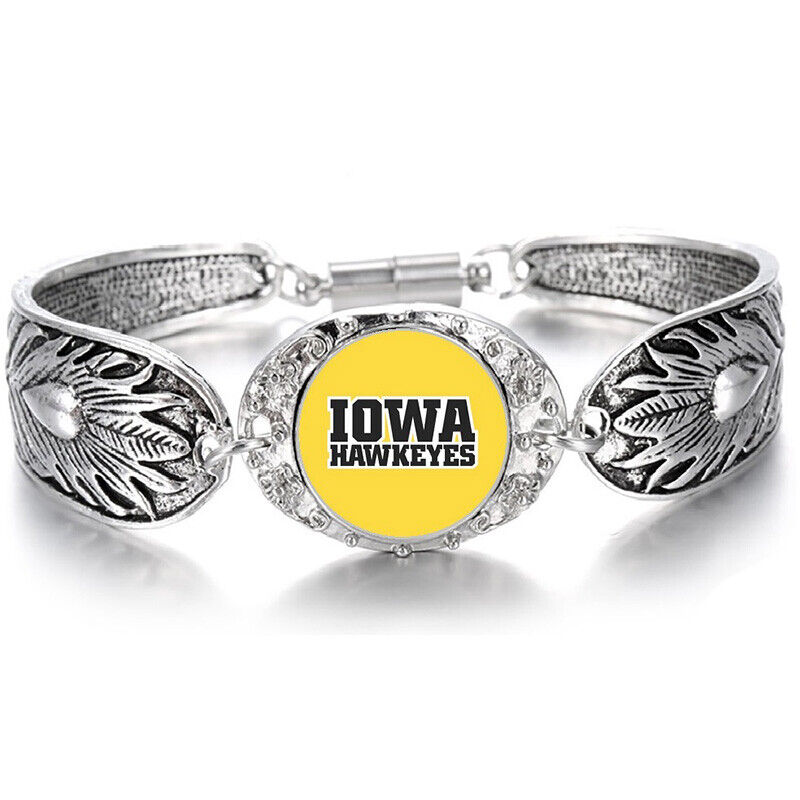 University Of Iowa Women'S Sterling Silver Bracelet College Gift D3