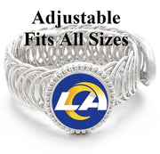 New Style Los Angeles La Rams Sterling Silver Mens Womens Bracelet W Giftp D11