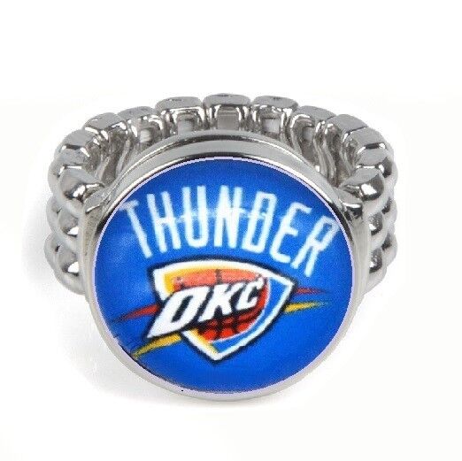 Oklahoma City Thunder Basketball Silver Mens Womens Ring Fits All Sizes Giftp D2
