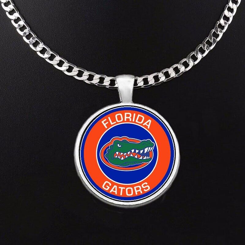 Florida Gators Mens Womens 24" Stainless Steel Chain Pendant Necklace D5