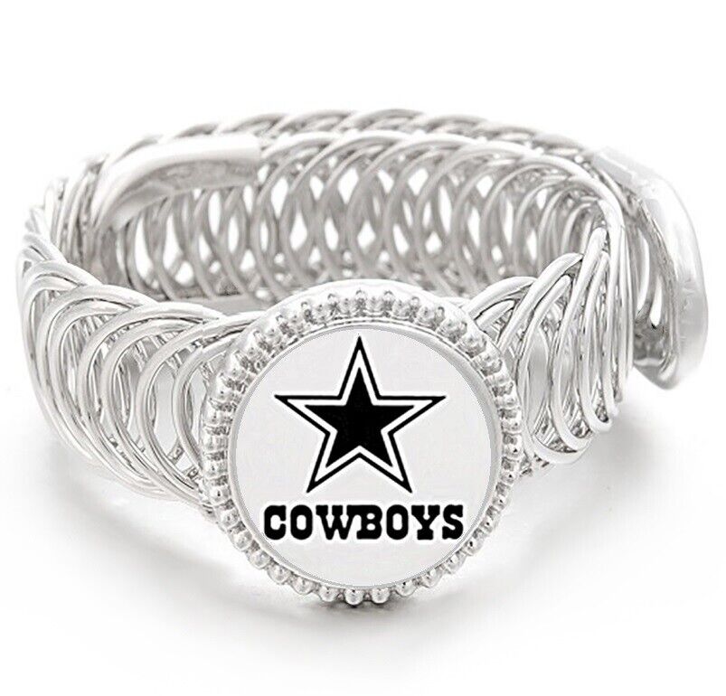 Special Dallas Cowboys Silver Mens Adjustable Bracelet Jewelry W Giftpkg D11