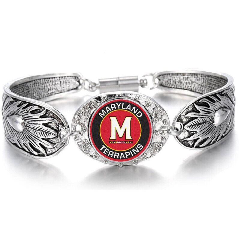 University Of Maryland Terrapins Womens Sterling Silver Bracelet College Gift D3