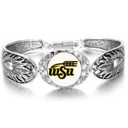 Wichita State Shockers University Wsu Womens Sterling Silver Bracelet Jewelry D3
