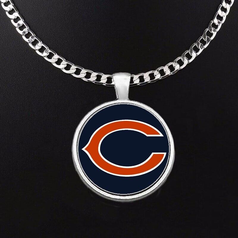 Chicago Bears Mens Womens 24" Stainless Steel Chain Pendant Necklace D5