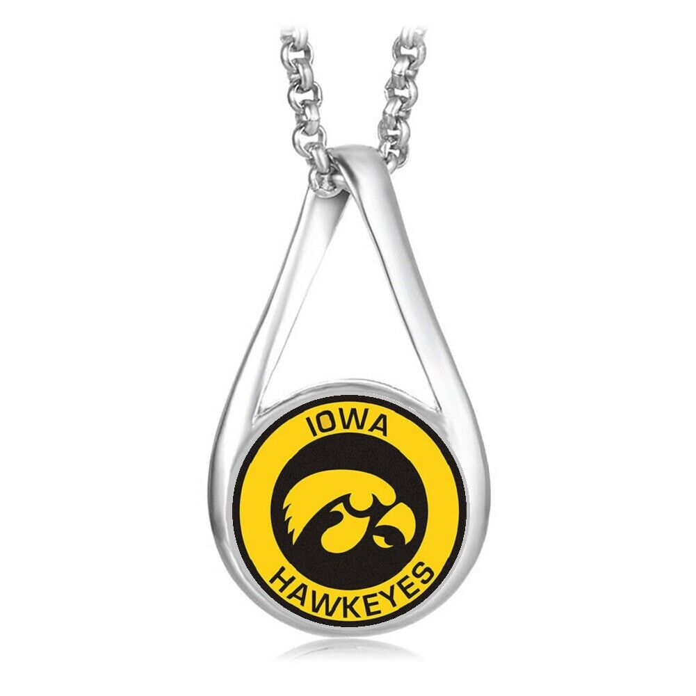 Special Iowa Sports Fan Womens Sterling Silver Necklace Gift D28R