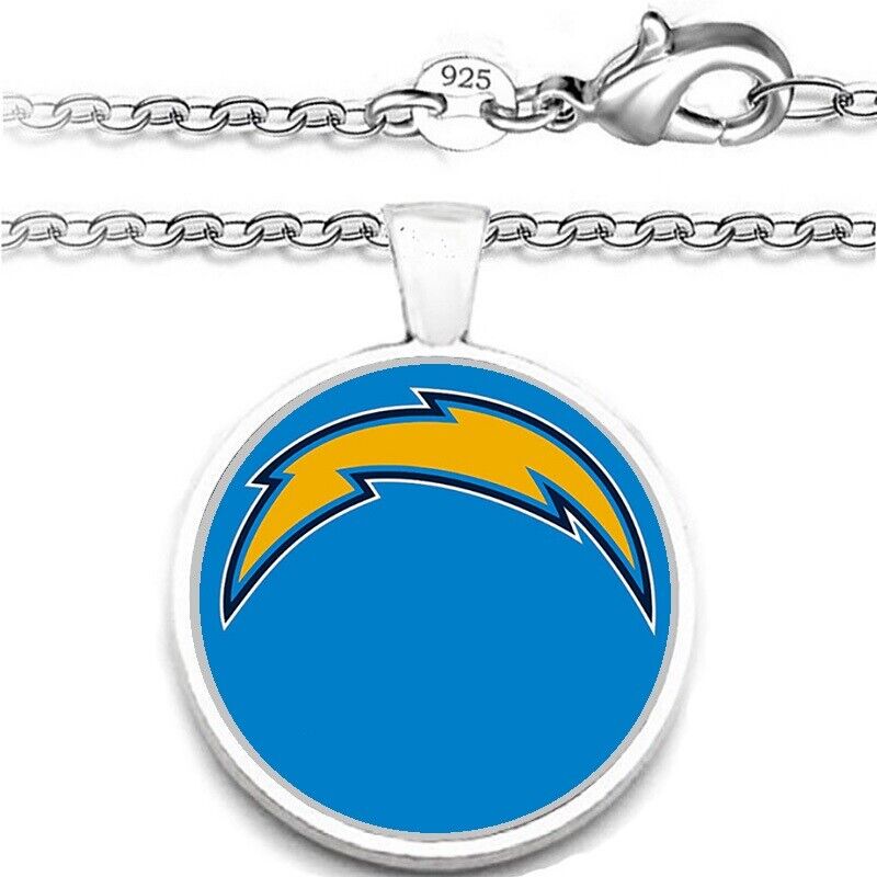 San Diego Chargers Mens Womens 925 Silver Link Chain Necklace With Pendant A1