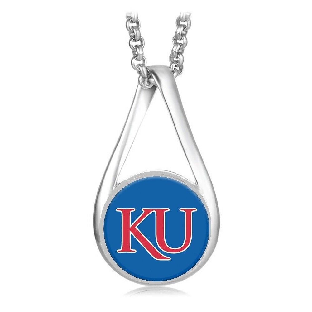 University Of Kansas Jayhawks Womens Sterling Silver Necklace College Gift D28
