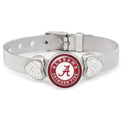 University Alabama Crimson Tide Womens Adjust Silver Bracelet Jewelry Gift D26