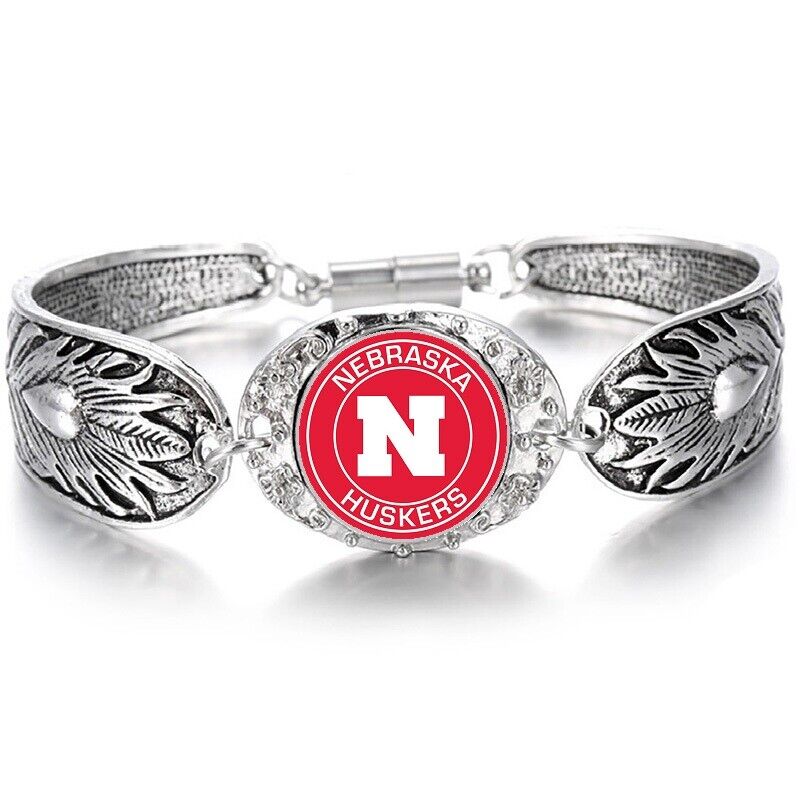 University Nebraska Cornhuskers Women'S Sterling Silver Bracelet College Gift D3