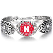 University Nebraska Cornhuskers Women'S Sterling Silver Bracelet College Gift D3