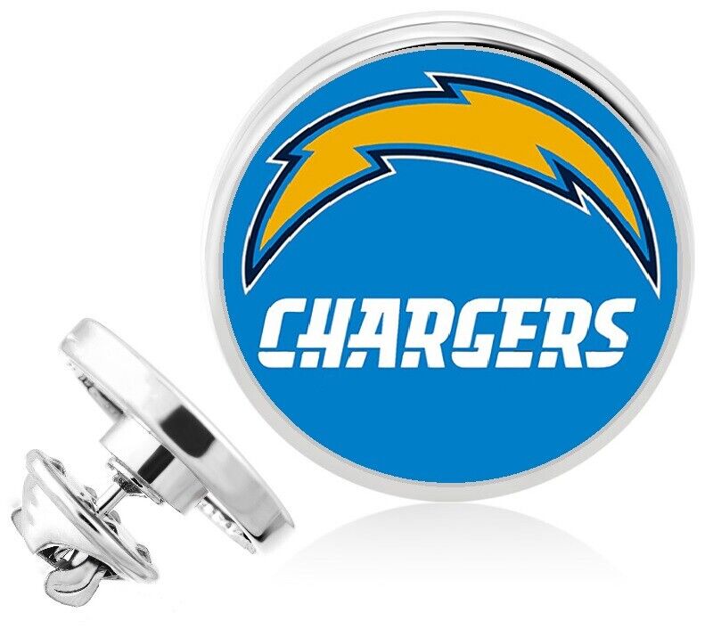 Los Angeles Chargers Silver Pin Lapel Broach Football Team Gift W Gift Pkg D23
