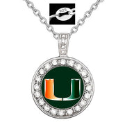 University Of Miami Hurricanes Special Womens Sterling Silver Necklace Gift D18