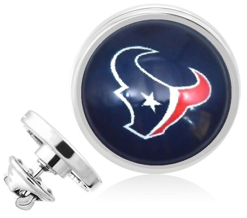 Houston Texans Silver Pin Lapel Broach Football Team Gift W Gift Pkg D23