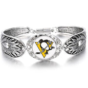 Pittsburgh Penguins Hockey Fan Women'S Sterling Silver Bracelet Jewelry Gift D3