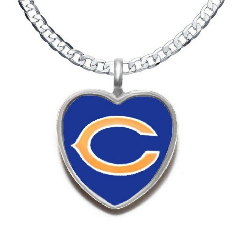 Chicago Bears Men'S Women'S 925 Sterling Silver Link Chain Necklace D20