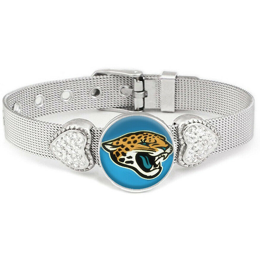 Jacksonville Jaguars Women'S Adjustable Silver Bracelet Jewelry Gift D26