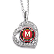 Maryland Terrapins Womens Sterling Silver Link Chain Necklace With Pendant D19