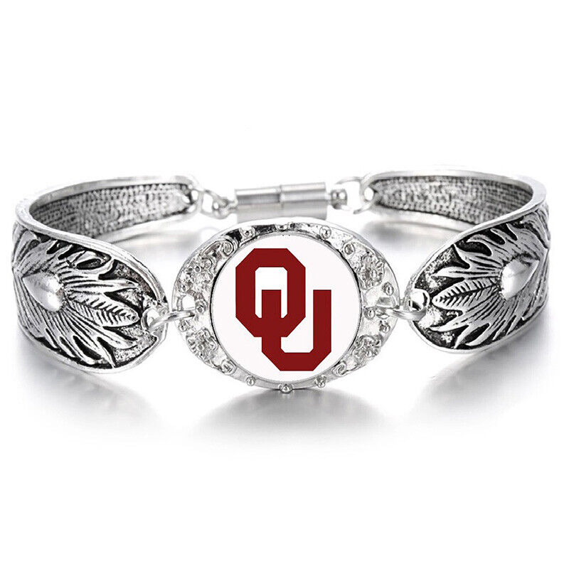 Special University Oklahoma Ou Sooners Womens Sterling Silver Bracelet D3