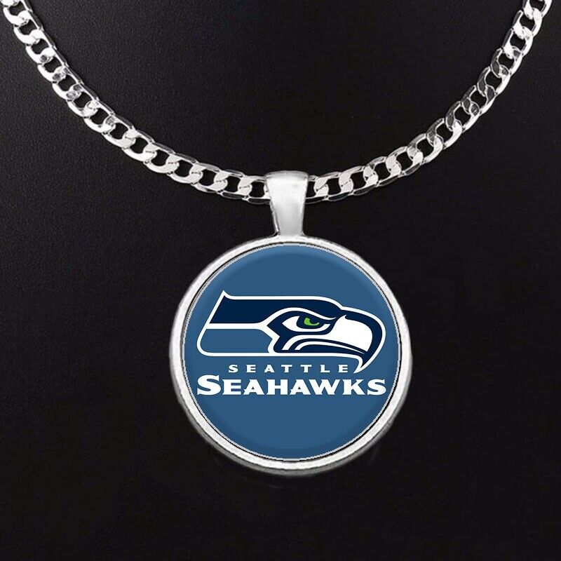Seattle Seahawks Mens Womens 24" Stainless Steel Chain Pendant Necklace D5