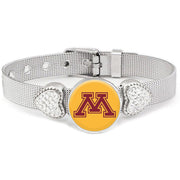University Of Minnesota Golden Gophers Womens Silver Bracelet Jewelry Gift D26