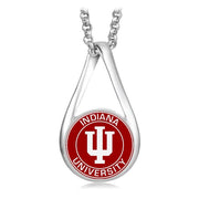 Indiana University Hoosiers Womens Sterling Silver Necklace Jewelry Gift D28R