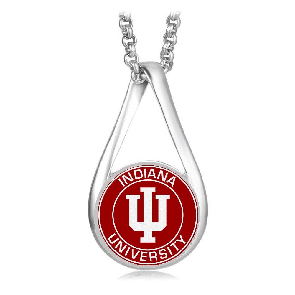 Indiana University Hoosiers Womens Sterling Silver Necklace Jewelry Gift D28R