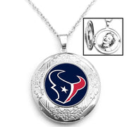 Houston Texans Womens 925 Silver 20" Link Chain Necklace And Photo Locket D16