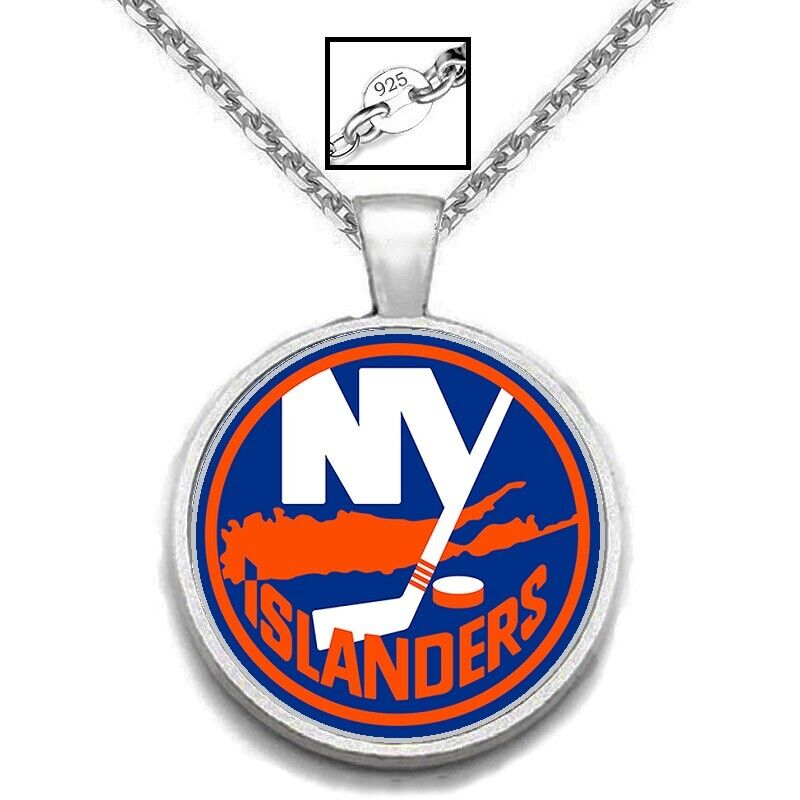 New York Islanders Mens Womens Sterling Chain Pendant Necklace Hockey Gift A1