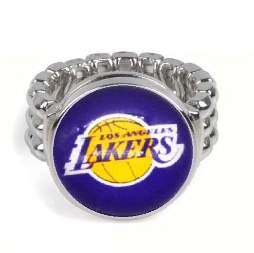 Los Angeles Lakers Basketball Silver Mens Womens Ring Fits All Sizes W Gift P D2