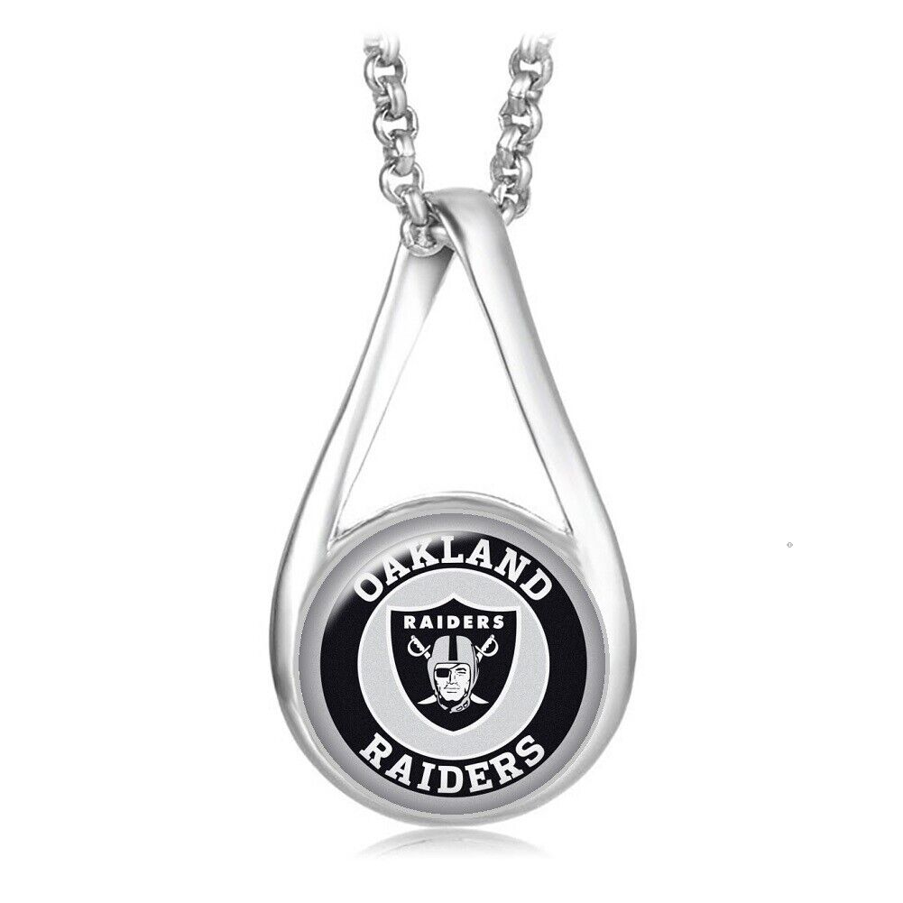 Special Oakland Raiders Womens Sterling Silver Link Necklace With Pendant D28