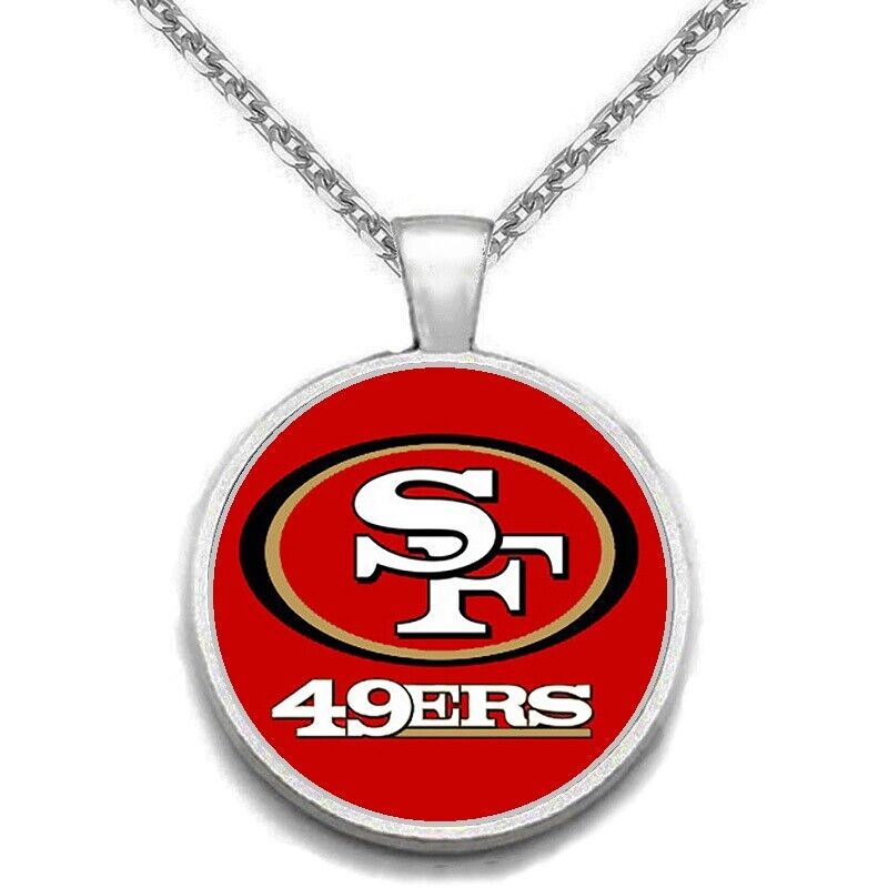 San Francisco 49Ers Womens Mens 925 Silver Link Chain Necklace With Pendant A1